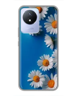 Чехол для Vivo Y02 с картинкой «Белоснежные маргаритки»