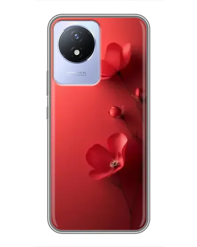 Чехол для Vivo Y02 с картинкой «Маковые соцветия»