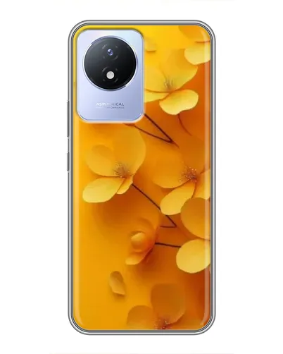 Чехол для Vivo Y02 с картинкой «Золотые лепестки»