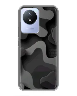 Чохол для Vivo Y02 з картинкою «Темний абстрактний камуфляж» Чохол для Vivo Y02 з картинкою «Темний абстрактний камуфляж»