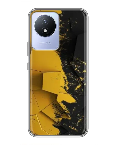 Чехол для Vivo Y02 с картинкой «Золотые осколки геометрии»