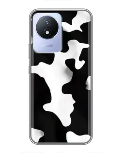 Чехол для Vivo Y02 с картинкой «Черно-белое пятно»