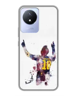 Чехол для Vivo Y02 с картинкой «Акварельный Месси Барселона» Чехол для Vivo Y02 с картинкой «Акварельный Месси Барселона»
