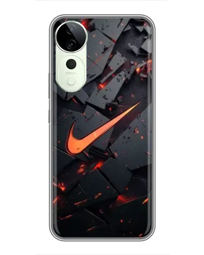 Чехол для Vivo Y04s с картинкой «Nike — эффект разломов»