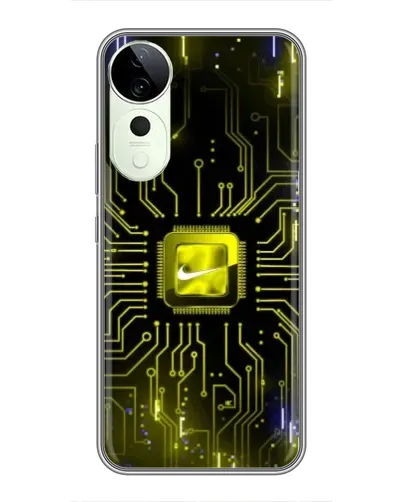 Чехол для Vivo Y04s с картинкой «Nike — золотая искра»