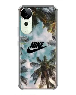 Чехол для Vivo Y04s с картинкой «Тропический принт Nike»