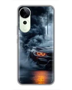 Чехол для Vivo Y04s с картинкой «BMW M-Power — абстракция»