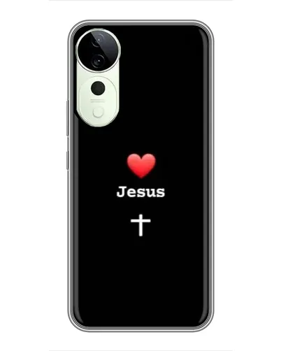Чехол для Vivo Y04s с картинкой «Сердце - Jesus» Чехол для Vivo Y04s с картинкой «Сердце - Jesus»