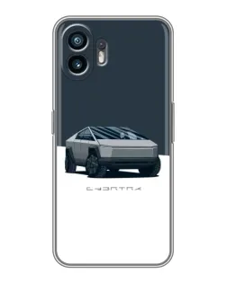 Чехол для Vivo Y05 с картинкой «Серебристый Cybertruck Tesla»