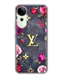 Чохол для ViVO Y05e з картинкою «Квітковий Louis Vuitton»