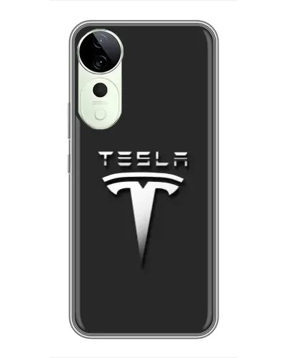 Чехол для ViVO Y05e с картинкой «Стальной логотип Tesla» Чехол для ViVO Y05e с картинкой «Стальной логотип Tesla»