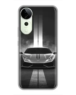 Чехол для ViVO Y05e с картинкой «Lamborghini симметрия дорог»