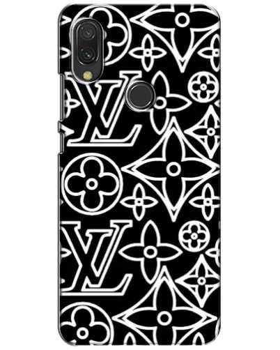 Чехол для Vivo Y11 с картинкой «Черно-белый узор LV»