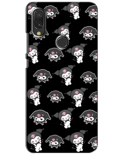 Чехол для Vivo Y11 с картинкой «Черный паттерн Kuromi»