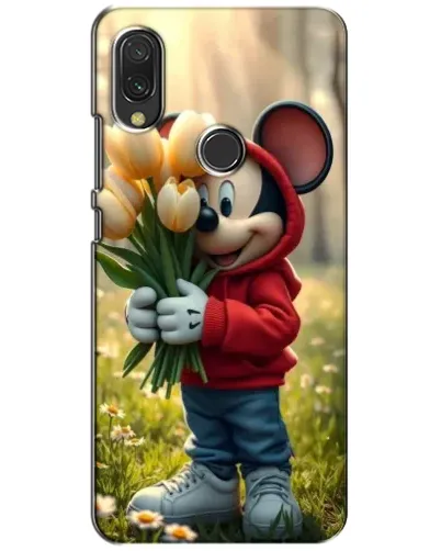 Чехол для Vivo Y11 с картинкой «Микки с тюльпанами»