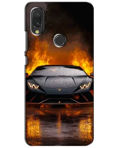 Чехол для Vivo Y11 с картинкой «Lamborghini в огне»