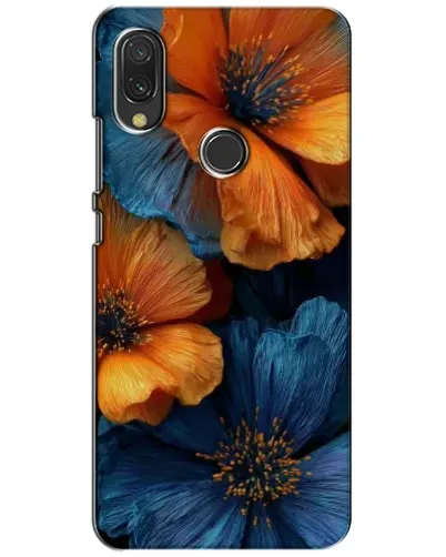 Чехол для Vivo Y11 с картинкой «Яркая сине-оранжевая флора» Чехол для Vivo Y11 с картинкой «Яркая сине-оранжевая флора»