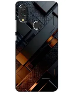 Чехол для Vivo Y11 с картинкой «Черные геометрические блоки»