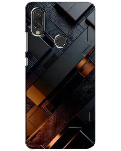 Чехол для Vivo Y11 с картинкой «Черные геометрические блоки» Чехол для Vivo Y11 с картинкой «Черные геометрические блоки»
