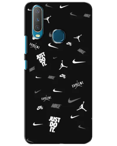 Чехол для Vivo Y15 с картинкой «Nike Black Pattern» Чехол для Vivo Y15 с картинкой «Nike Black Pattern»