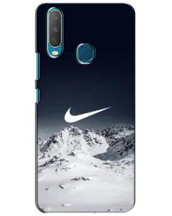 Чехол для Vivo Y15 с картинкой «Nike — зимние горы»