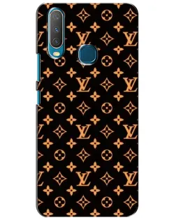 Чехол для Vivo Y15 с картинкой «Золотая монограмма LV»