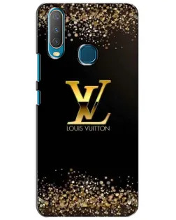 Чехол для Vivo Y15 с картинкой «LV — золотые искры»