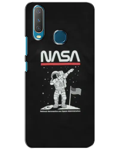 Чехол для Vivo Y15 с картинкой «NASA — шагаем по Луне»