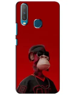 Чехол для Vivo Y15 с картинкой «Bored Ape в красном» Чехол для Vivo Y15 с картинкой «Bored Ape в красном»
