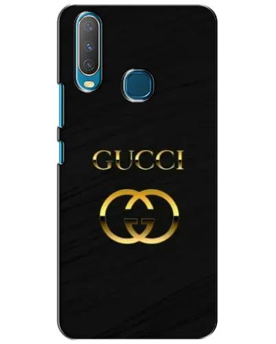 Чехол для Vivo Y15 с картинкой «Золотой логотип Gucci»