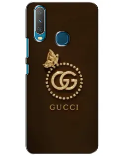 Чехол для Vivo Y15 с картинкой «Gucci — золотая бабочка»