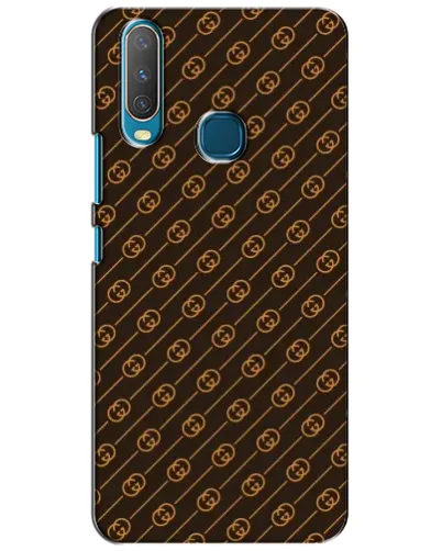 Чехол для Vivo Y15 с картинкой «Gucci — золотые диагонали»