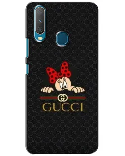Чехол для Vivo Y15 с картинкой «Минни Маус Gucci — черный»