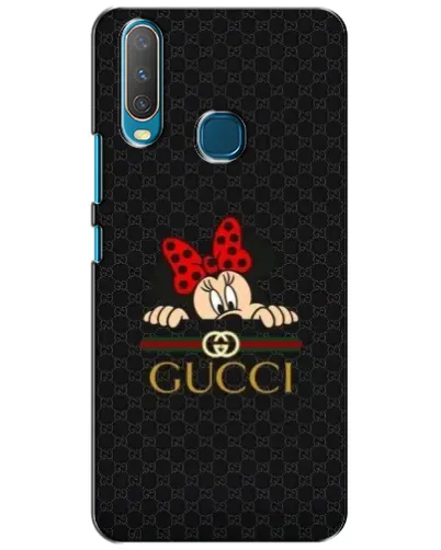 Чехол для Vivo Y15 с картинкой «Минни Маус Gucci — черный»