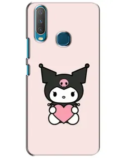 Чехол для Vivo Y15 с картинкой «Kuromi и сердце»