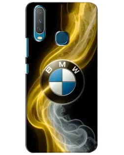 Чехол для Vivo Y15 с картинкой «Золотистый дым BMW»