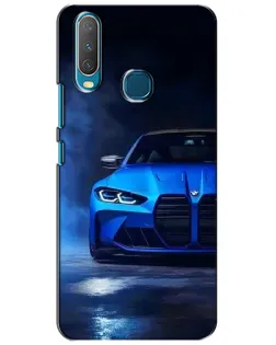 Чехол для Vivo Y15 с картинкой «Голубая BMW M4»