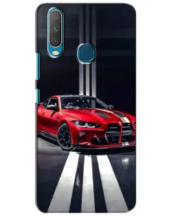 Чехол для Vivo Y15 с картинкой «Красная BMW на дороге»