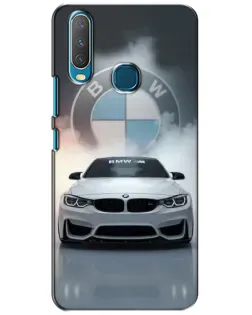 Чехол для Vivo Y15 с картинкой «BMW в белом дыму»