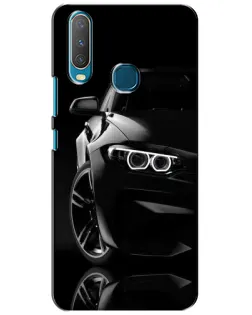 Чехол для Vivo Y15 с картинкой «Черная BMW — профиль»