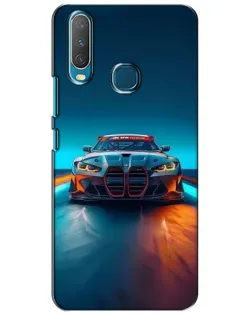 Чехол для Vivo Y15 с картинкой «BMW — огни неона»