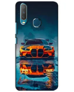 Чехол для Vivo Y15 с картинкой «BMW — золотая эмблема»