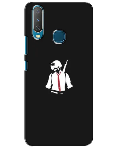Чехол для Vivo Y15 с картинкой «PUBG — силуэт воина»