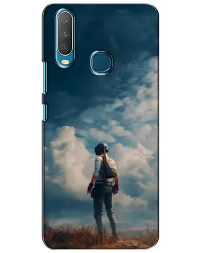 Чехол для Vivo Y15 с картинкой «Герой PUBG на скале»