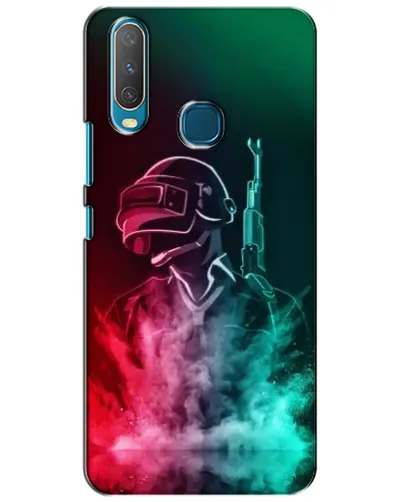 Чехол для Vivo Y15 с картинкой «PUBG — огненный воин»