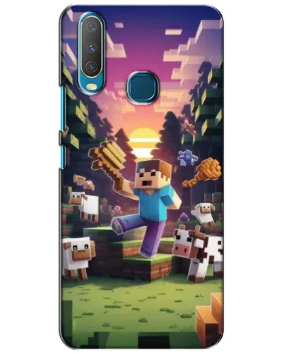 Чехол для Vivo Y15 с картинкой «Стив на ферме» Чехол для Vivo Y15 с картинкой «Стив на ферме»