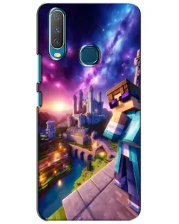 Чехол для Vivo Y15 с картинкой «Стив и космос»