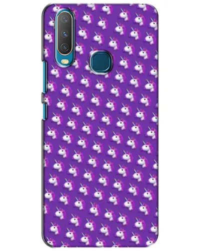 Чехол для Vivo Y15 с картинкой «Единороги на фиолетовом»