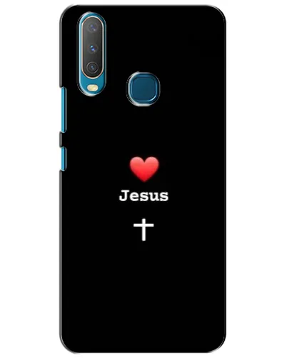 Чехол для Vivo Y15 с картинкой «Сердце - Jesus»