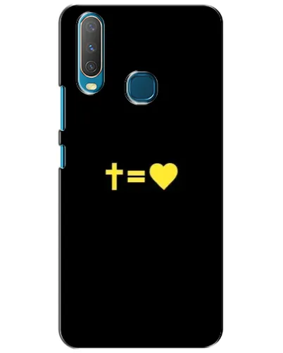 Чехол для Vivo Y15 с картинкой «Сердце и Крест»